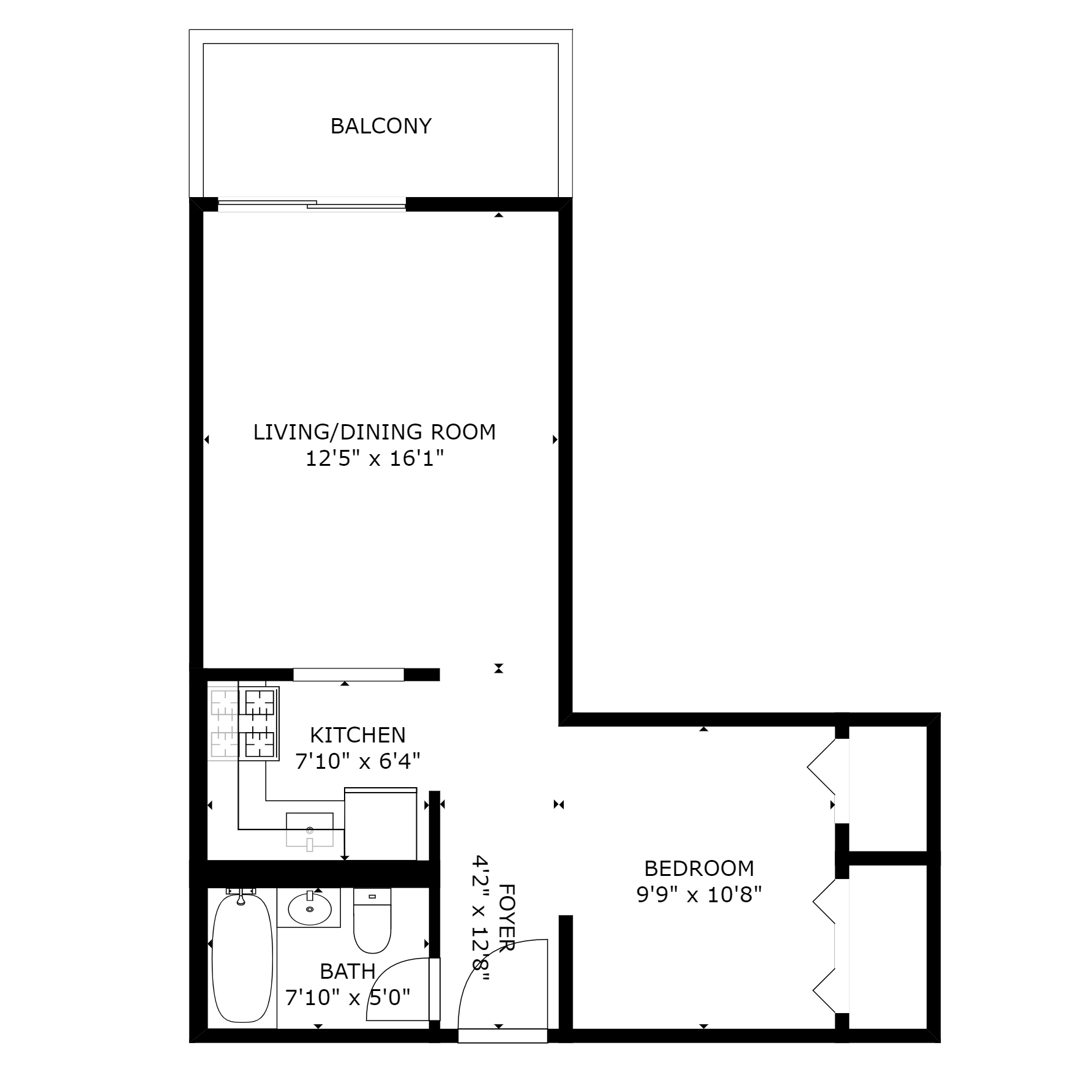 Floor Plan for 353 Sea Street, Unit 25, Quincy MA